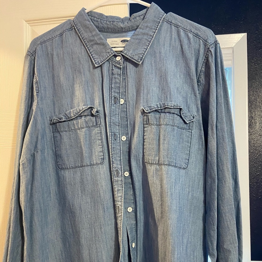 Denim button up